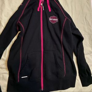 Harley-Davidson black and pink hoodie